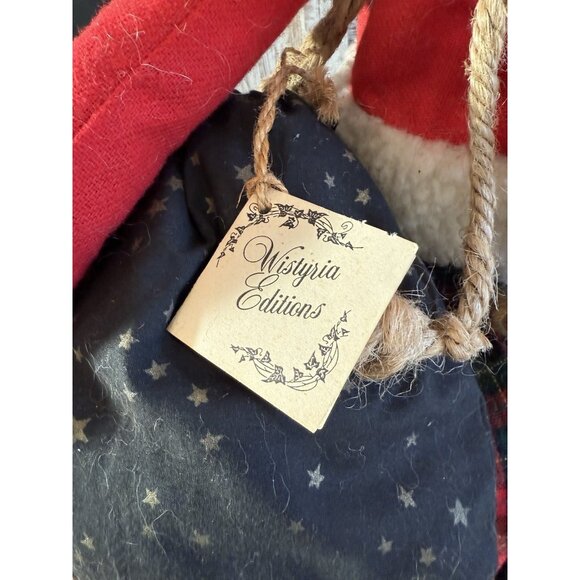 Vintage Wistyria Editions Sitting Santa Claus New England Hand Crafted 1992 - Picture 4 of 10